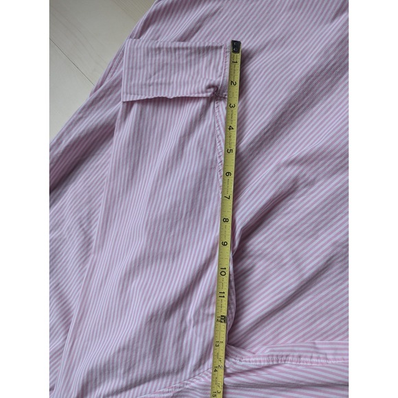 Lauren Ralph Lauren Classic Traditional Pink White Striped Cotton Sleep Dress - Picture 9 of 9